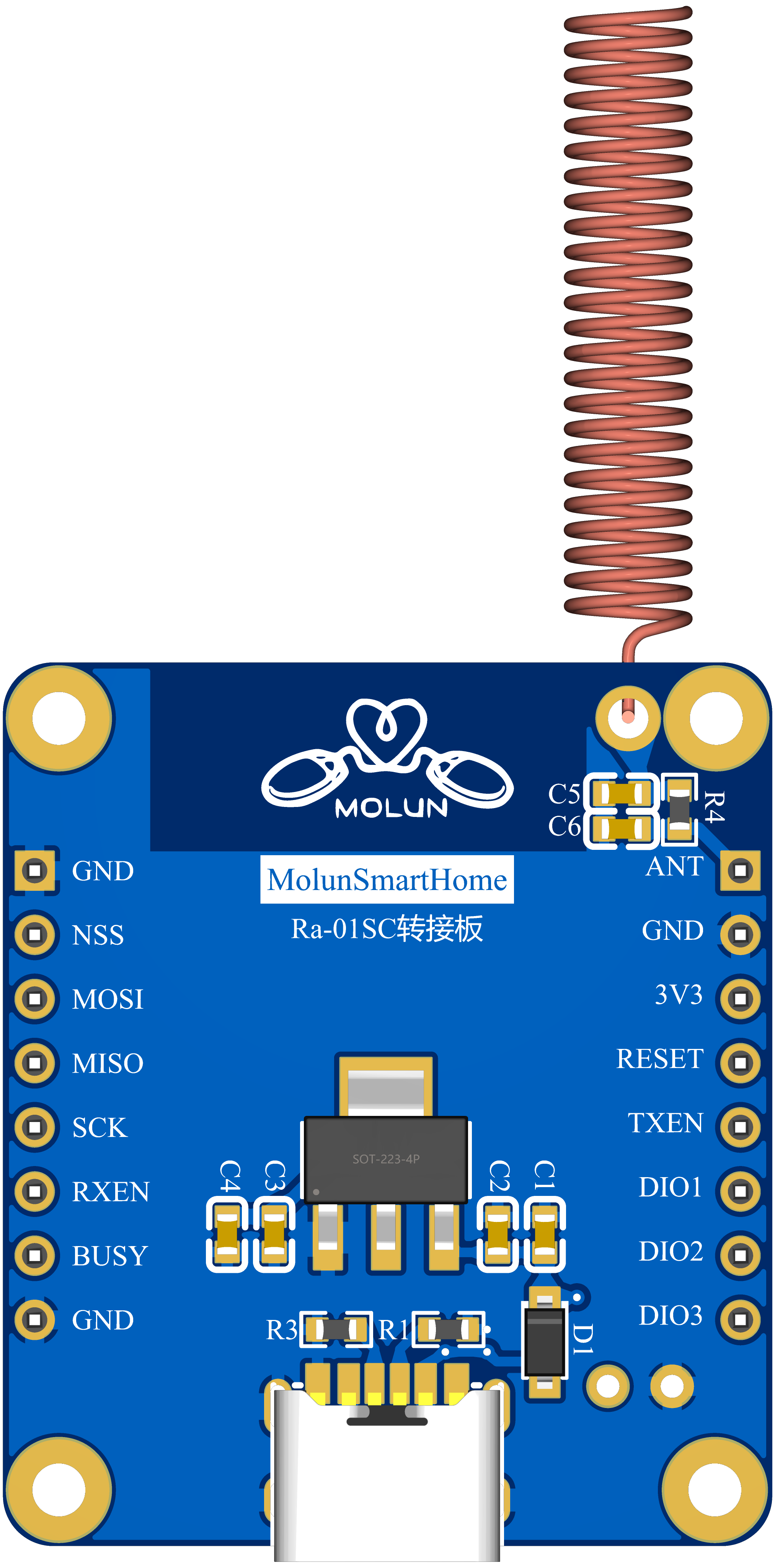 3D_PCB_Ra-01SC转接板_V1_2023-08-23-3.png